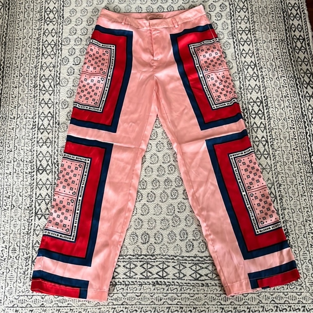 Scotch and Sode Pink Silky Patterned Pants